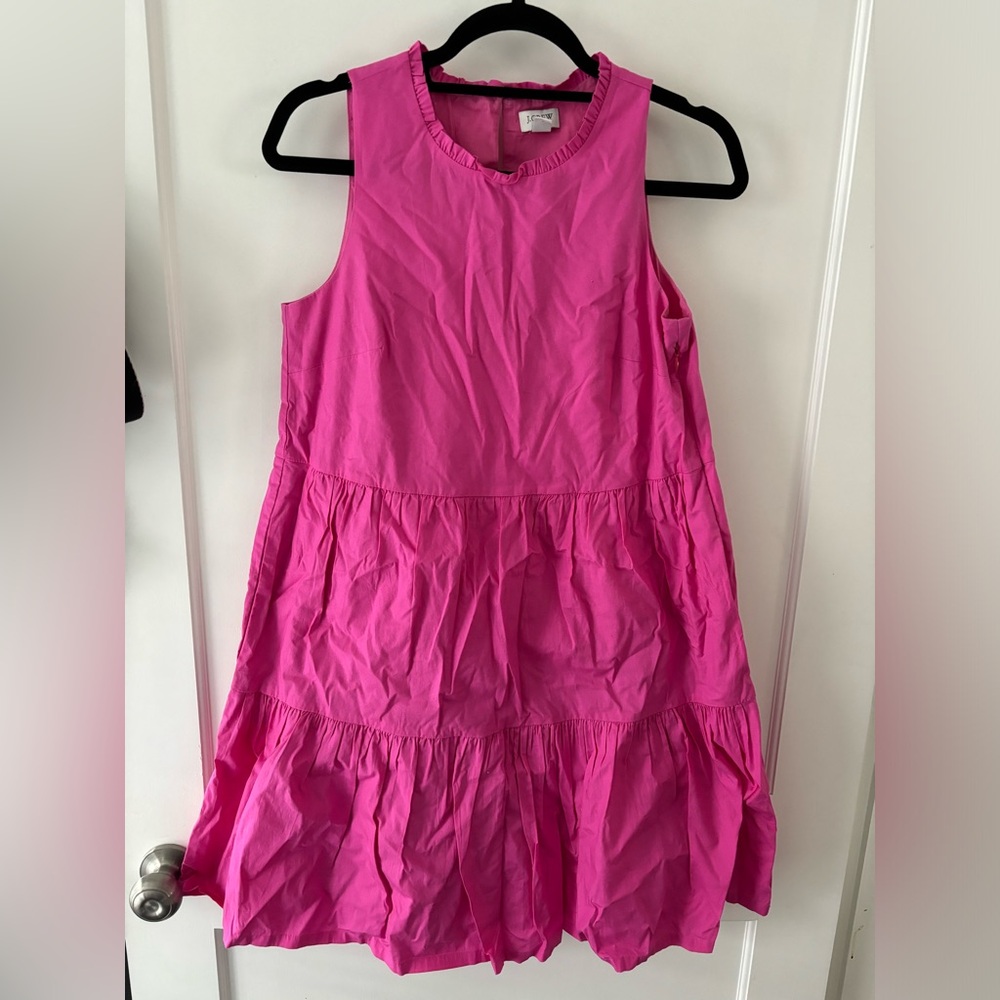 JCrew pink midi dress